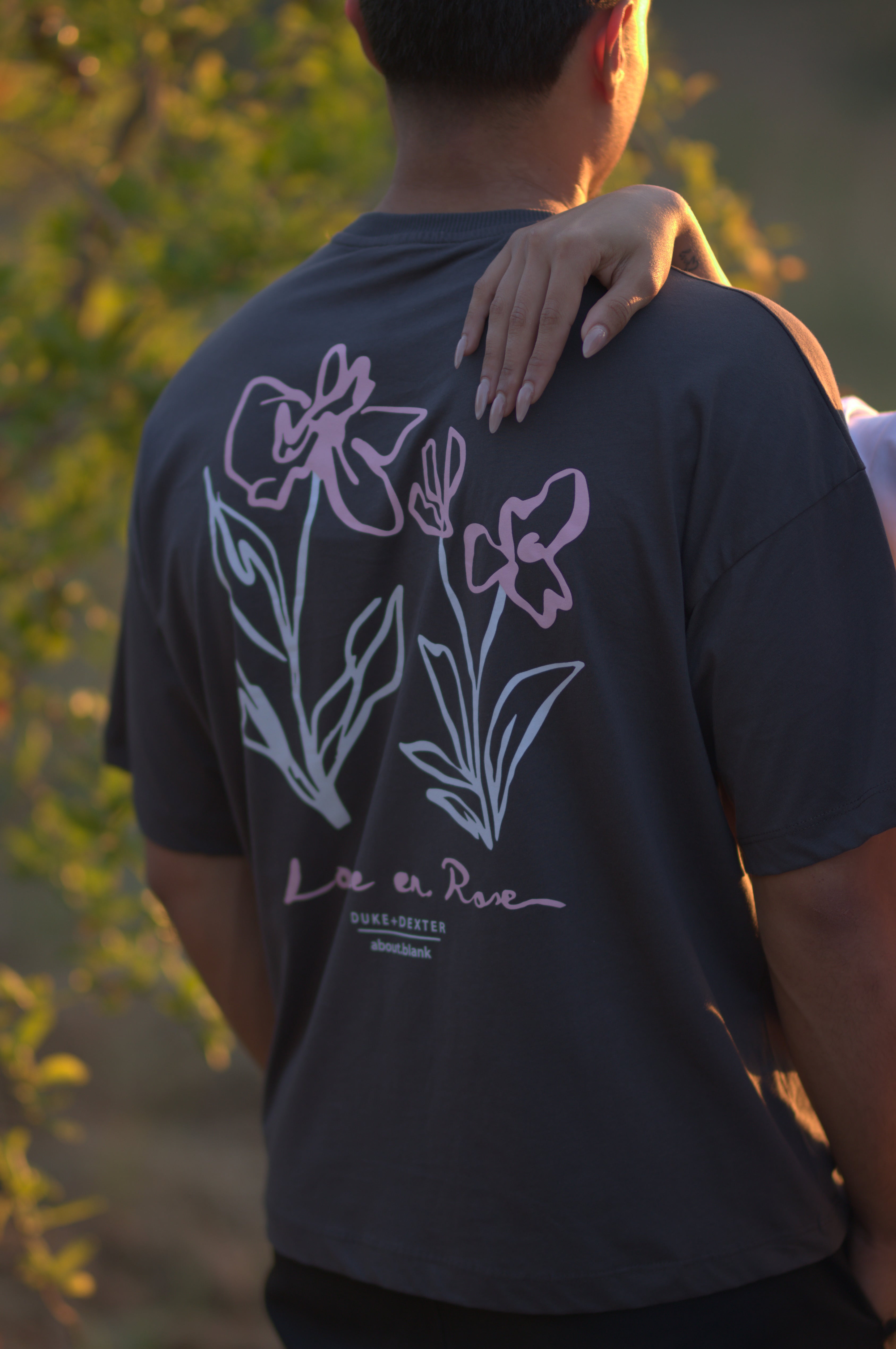 Oversized Printed T-shirt " La vie en rose"