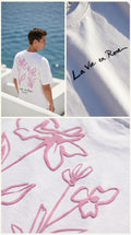 Oversized Printed T-shirt " La vie en rose"