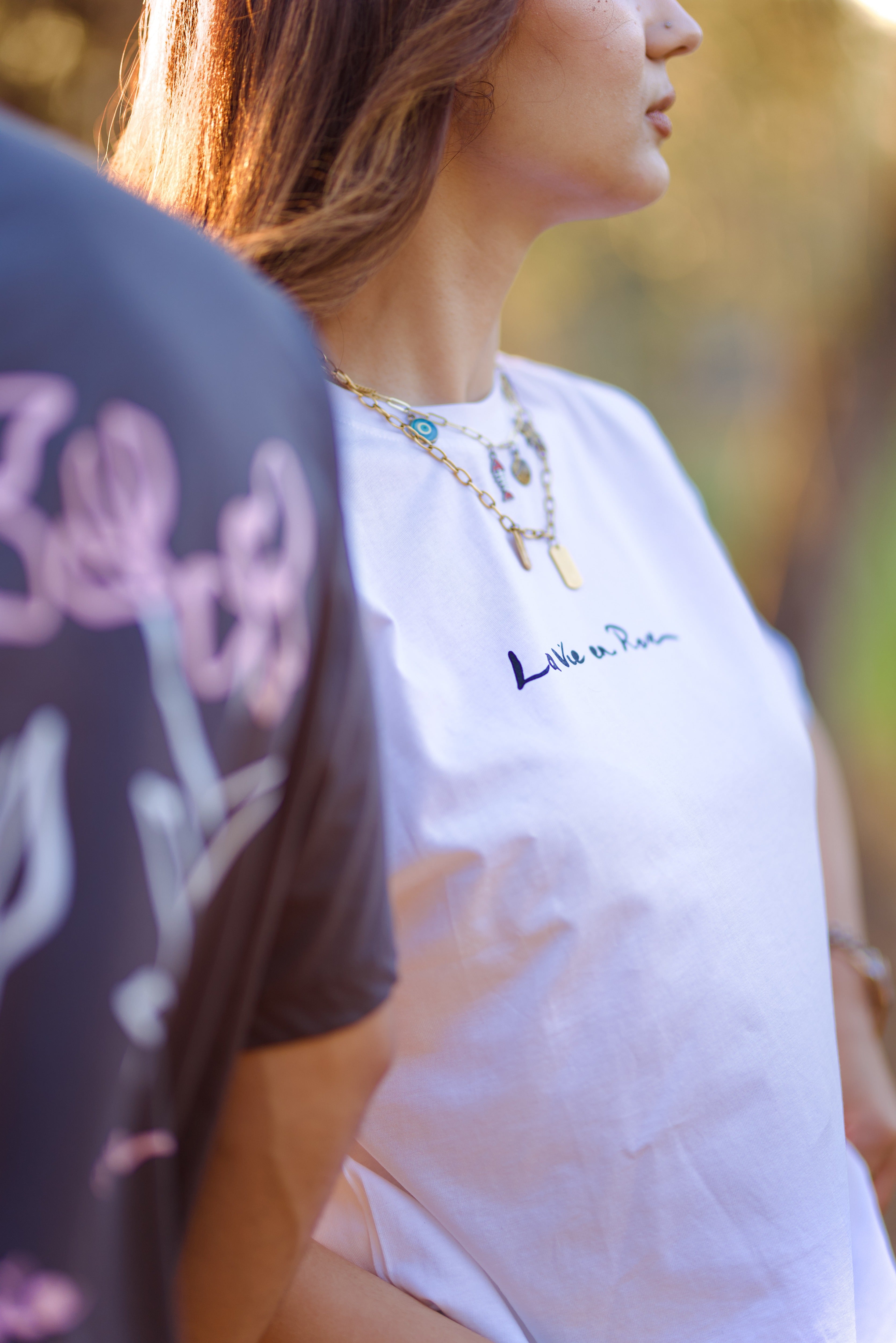 Oversized Printed T-shirt " La vie en rose"