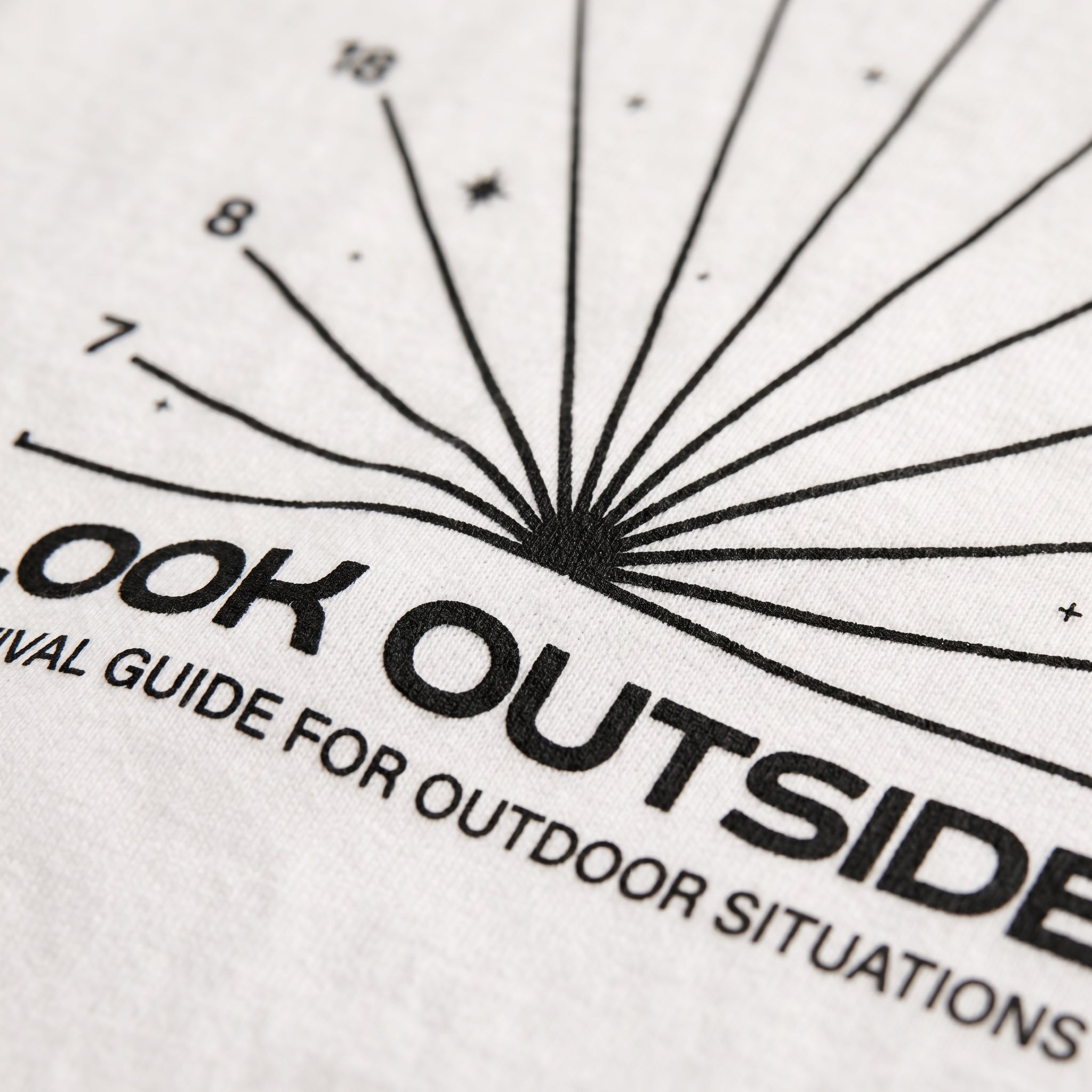 Shredded Oversized Tee "LOOK OUTSIDE"