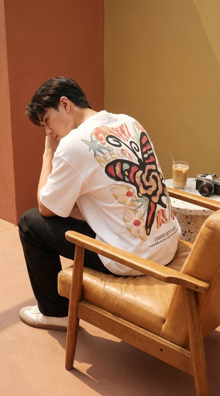 Oversized Printed T-shirt 'I have Got Lost'