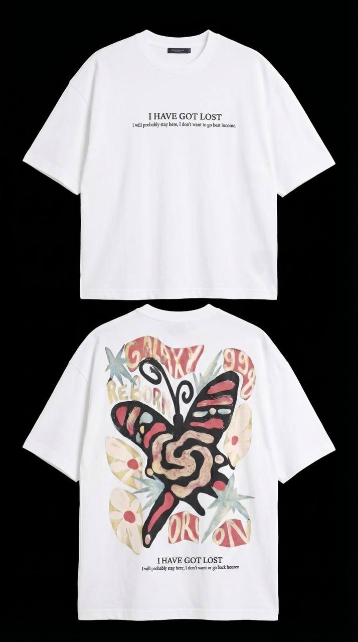 Oversized Printed T-shirt 'I have Got Lost'